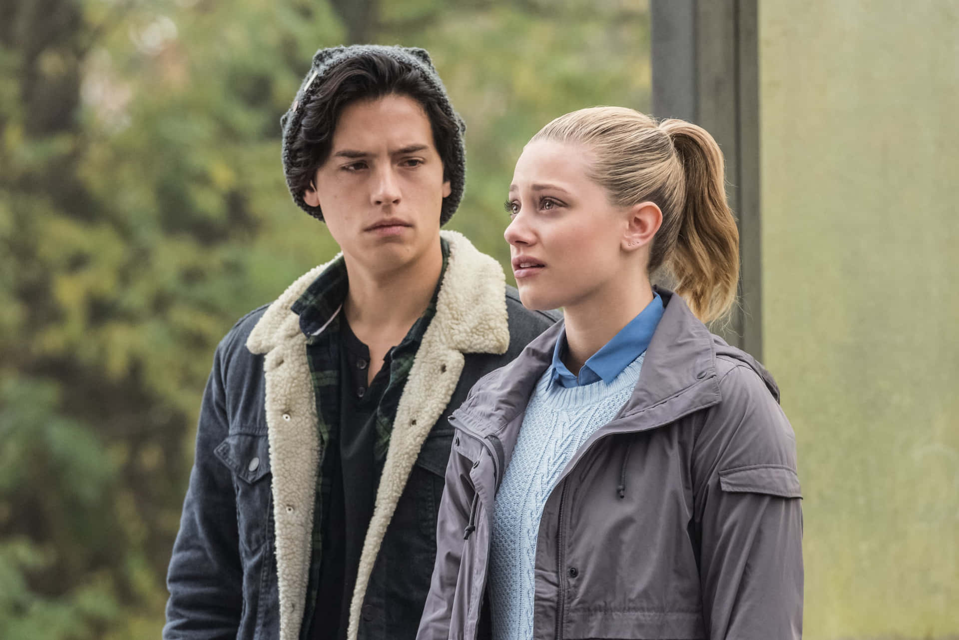 Bughead Duo Concerned Outdoors.jpg