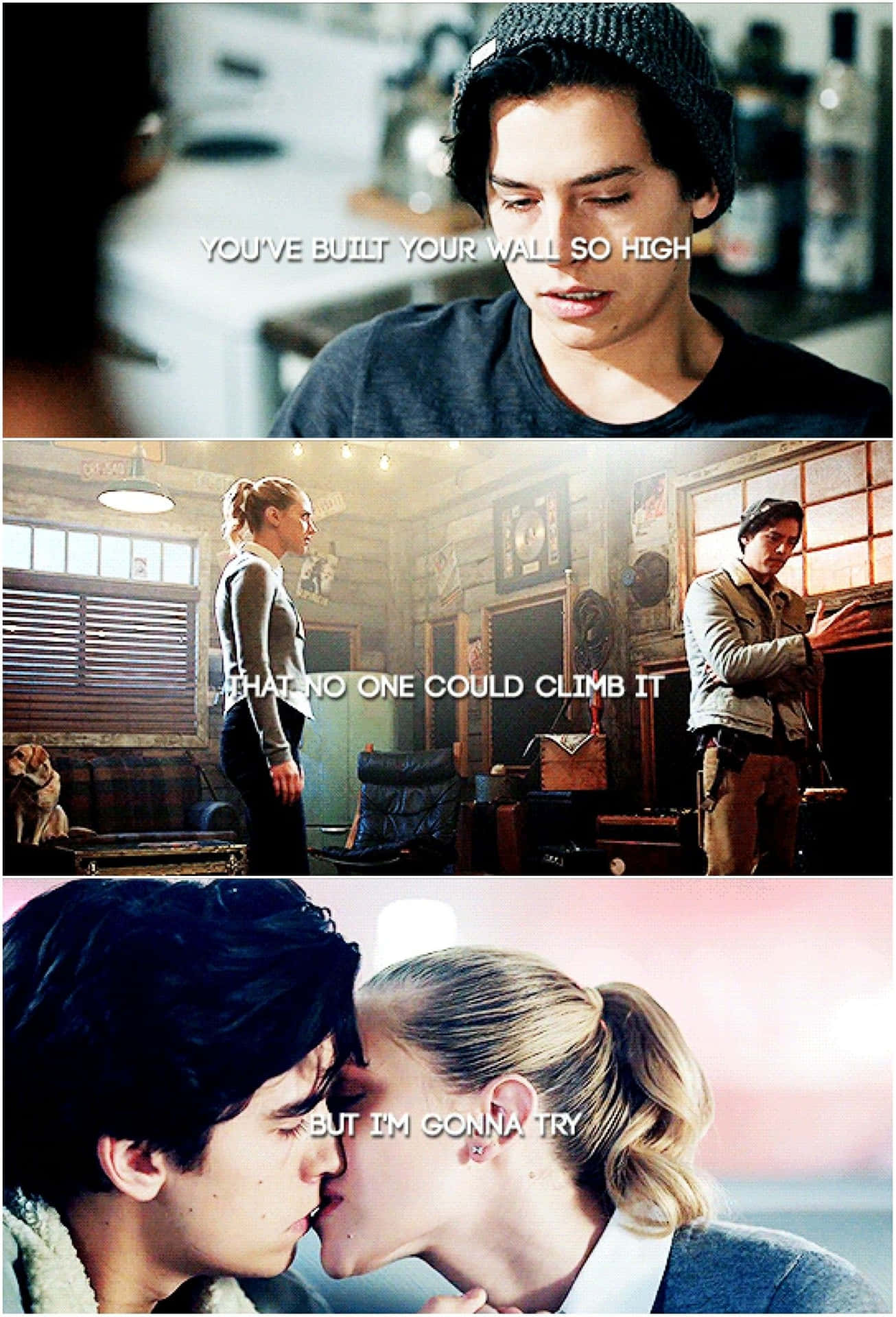 Bughead Montage Romantic Quotes Background
