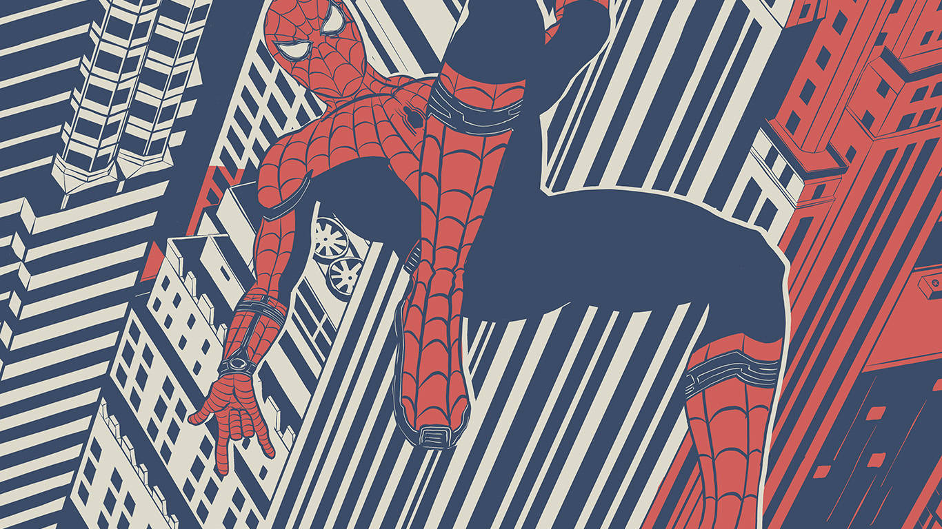 Building And Spiderman 1366x768 Background