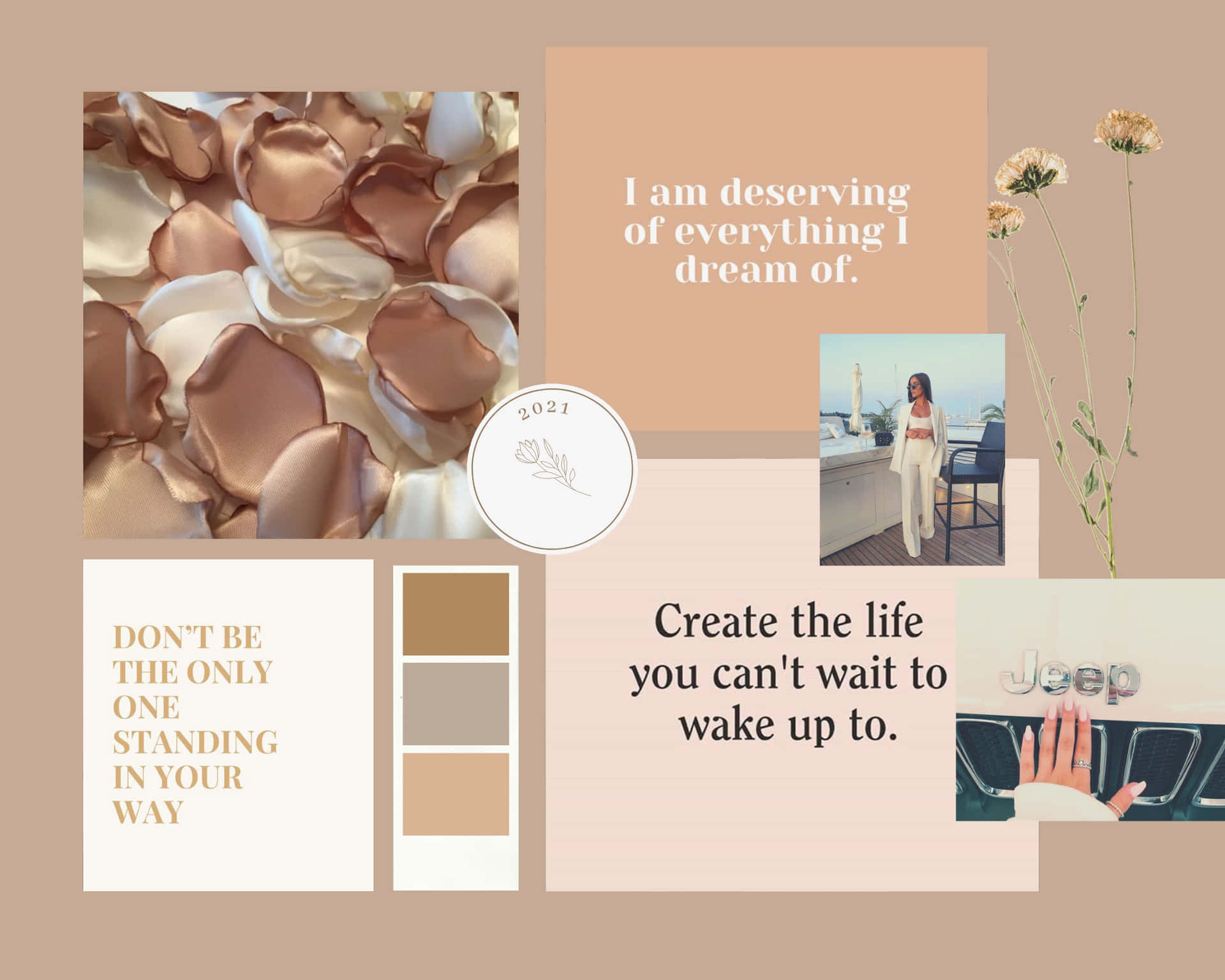 Building Goals With A Vision Board Background