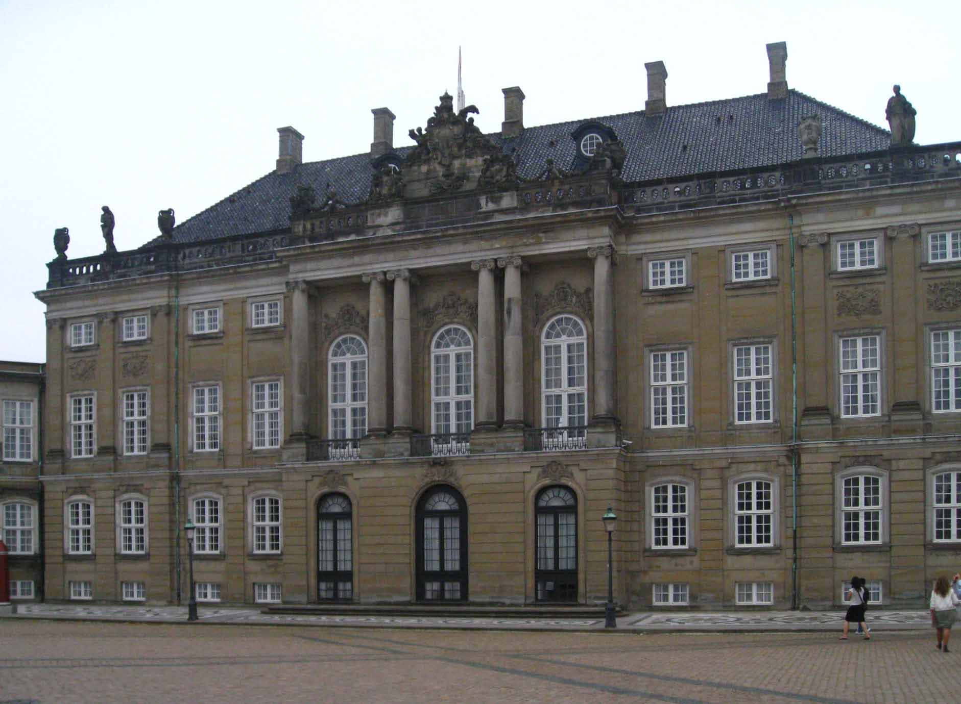Building In Amalienborg Palace Background