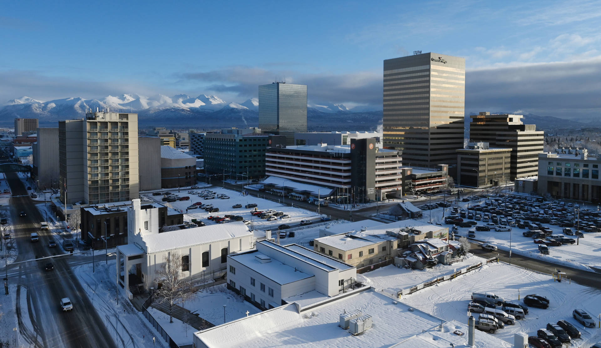 Buildings In Anchorage Background