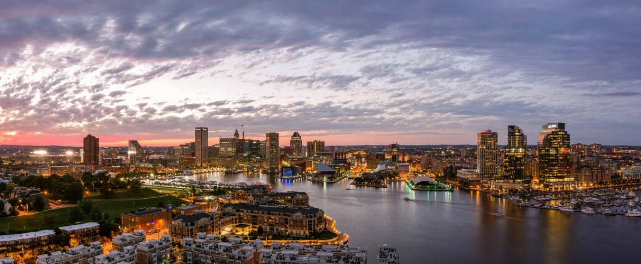 Buildings In Baltimore Background