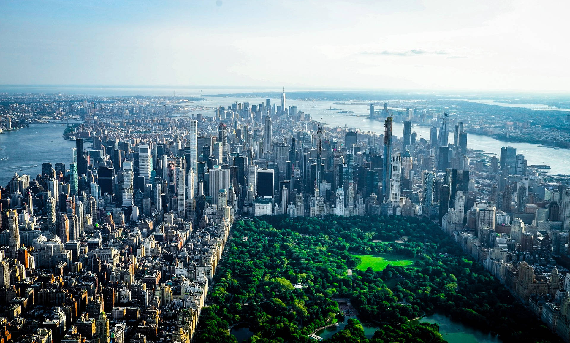 Buildings Surrounding Central Park Greenery