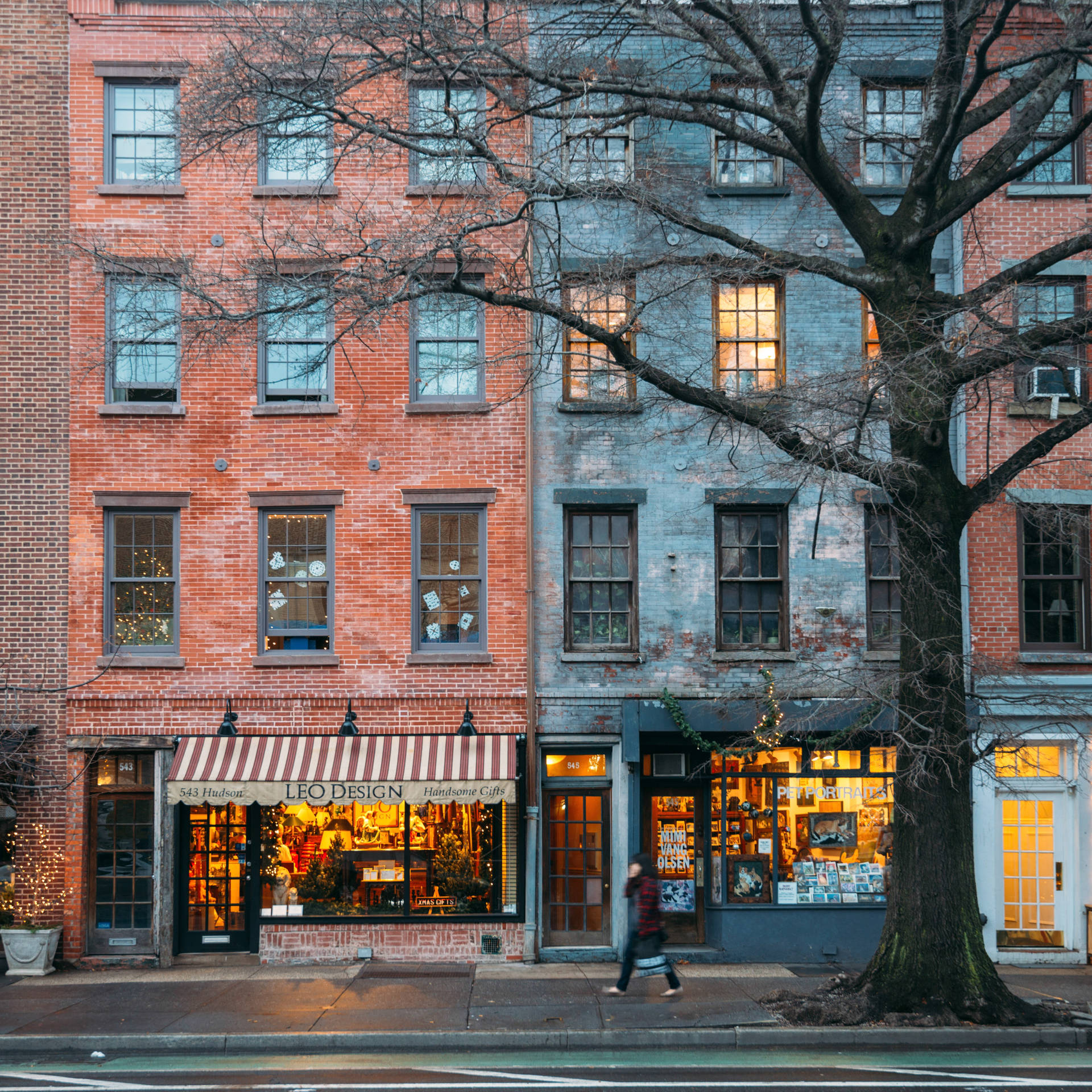 Buildings With Tree In Greenwich Ct Background