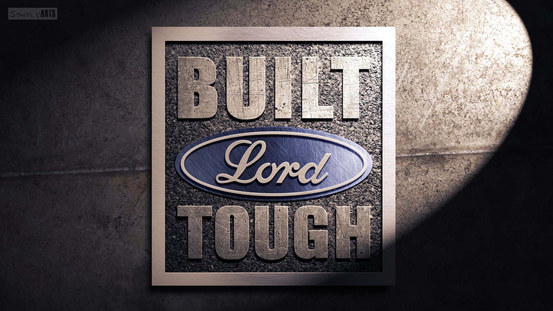 Built Lord Tough Logo On A Wall