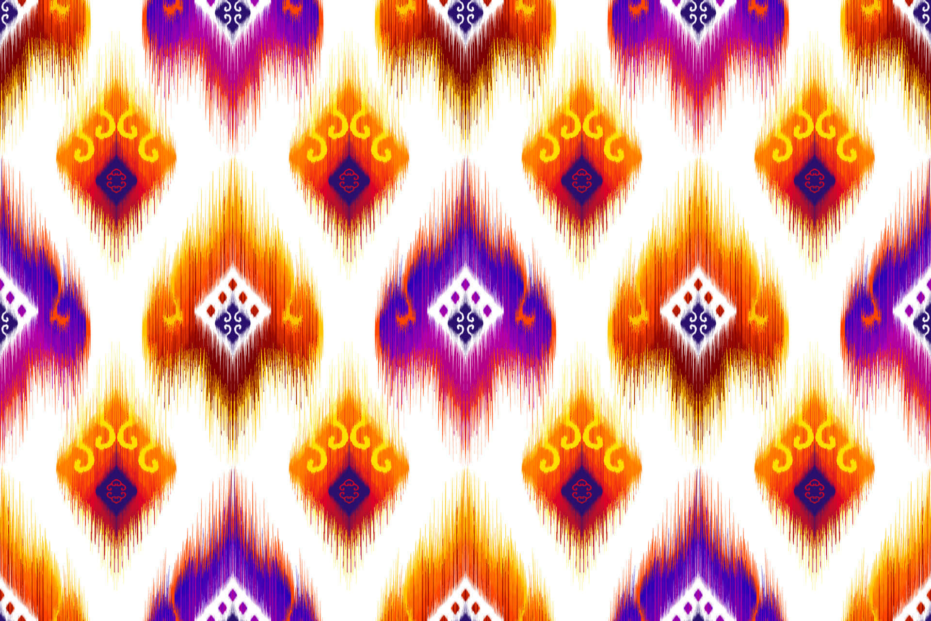 Bukhara Ikat Fabric Pattern Background