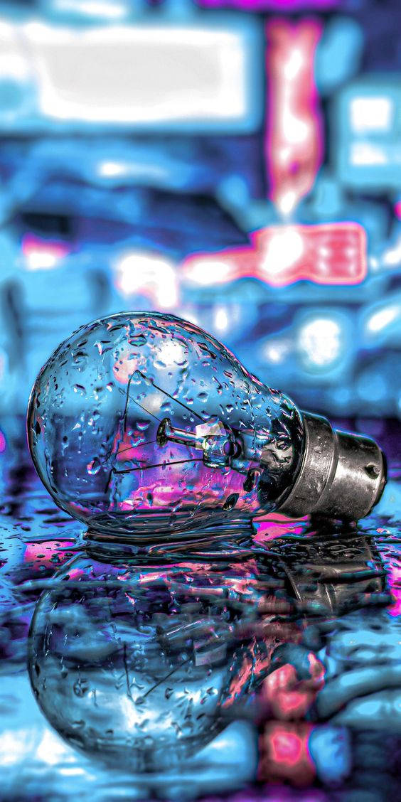 Bulb Dark Neon Iphone Background