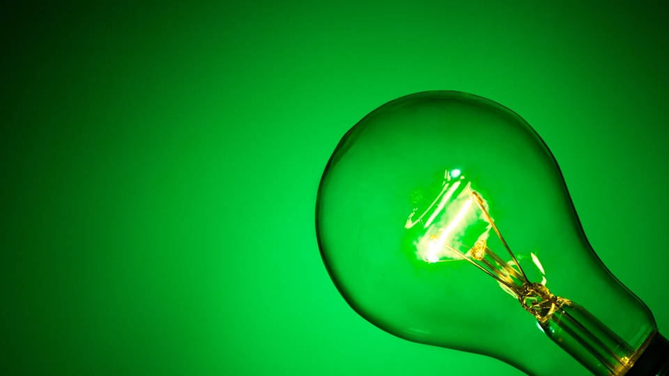 Bulb Neon Green Aesthetic Background