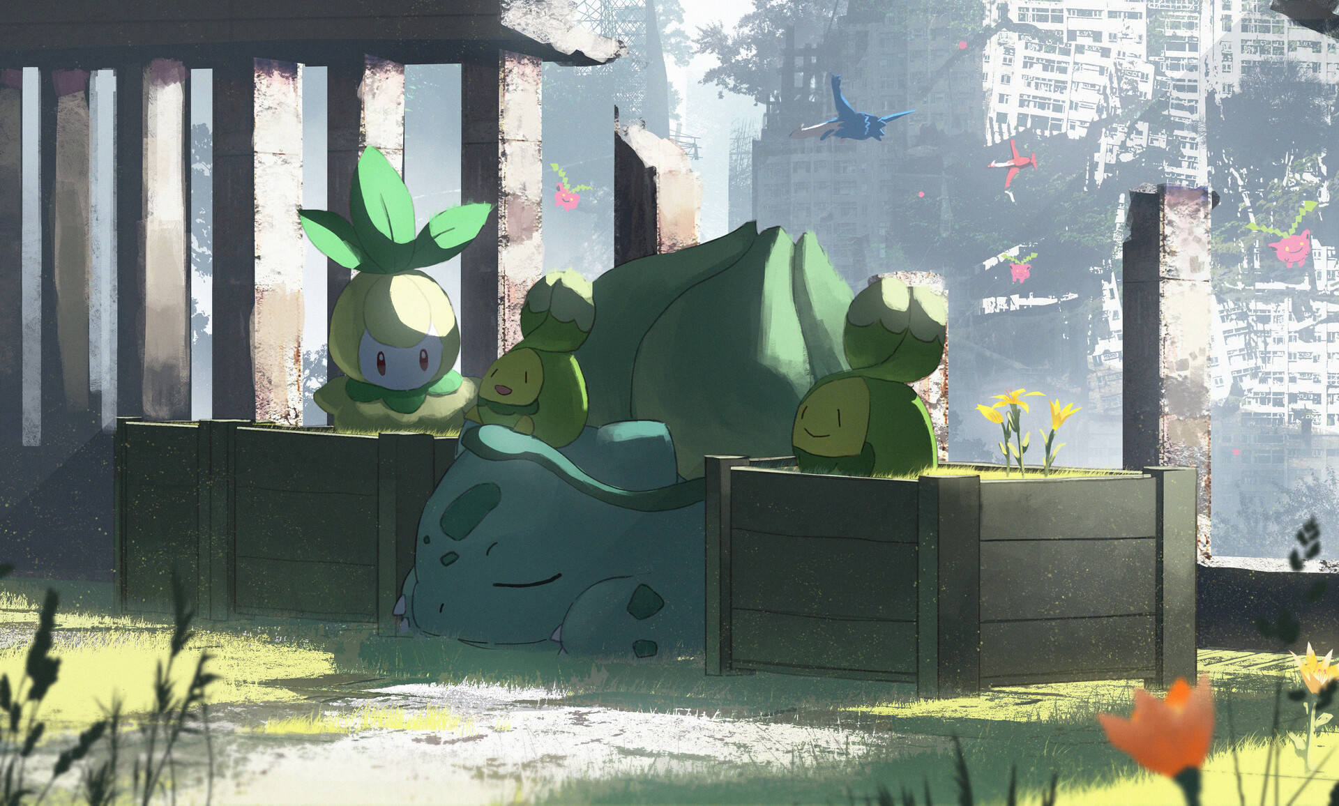 Bulbasaur Taking A Nap In The Wild