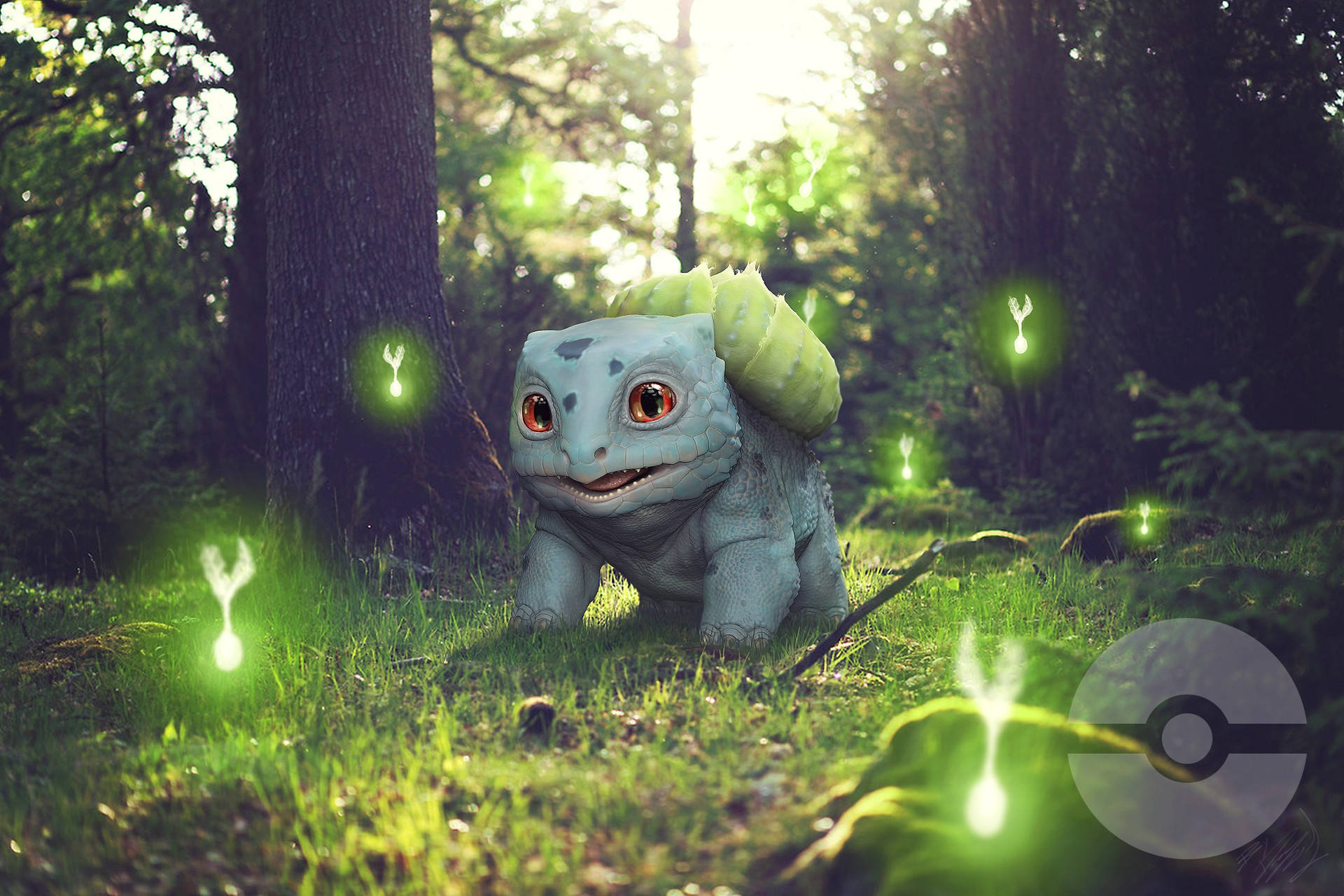 Bulbasaur Walking In The Forest