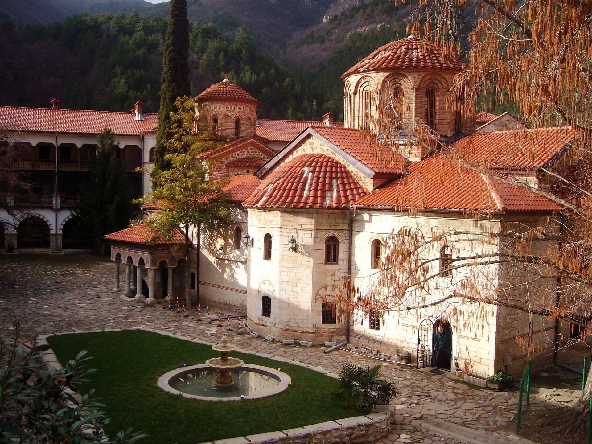 Bulgaria Bachkovo Monastery Background