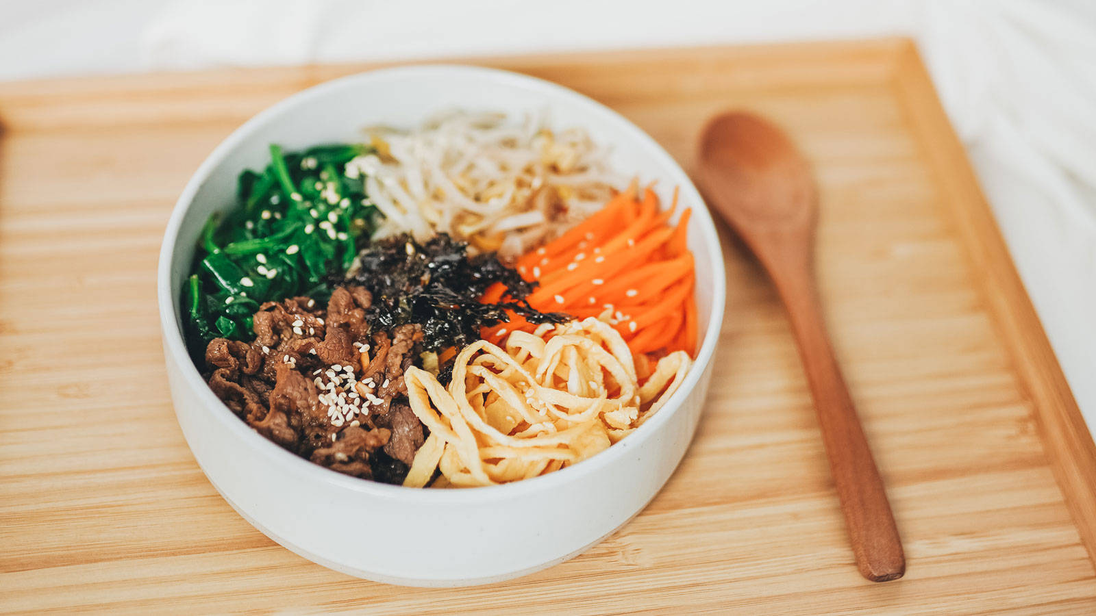 Bulgogi Bibimbap Rice Background