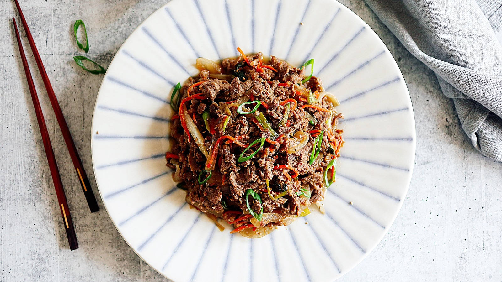 Bulgogi Carrots Chopsticks Background