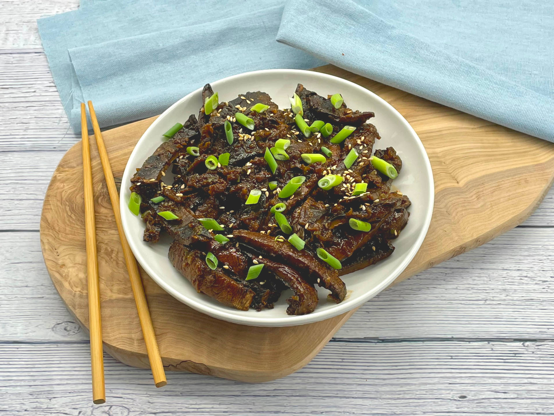 Bulgogi Chopsticks Napkins Background