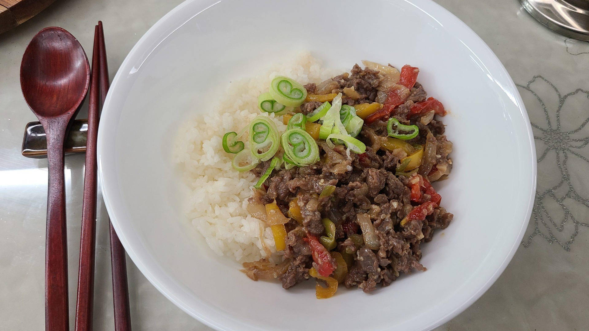 Bulgogi Rice Stir-fried Background