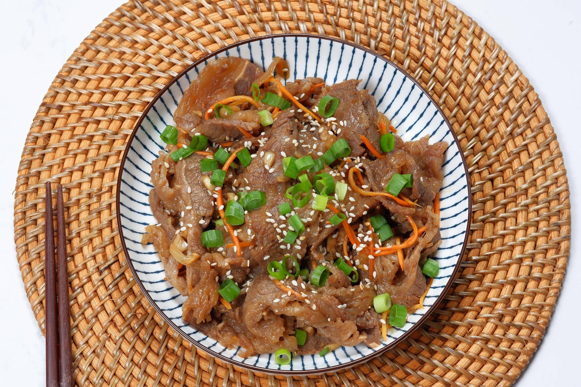 Bulgogi Sesame Carrots Background