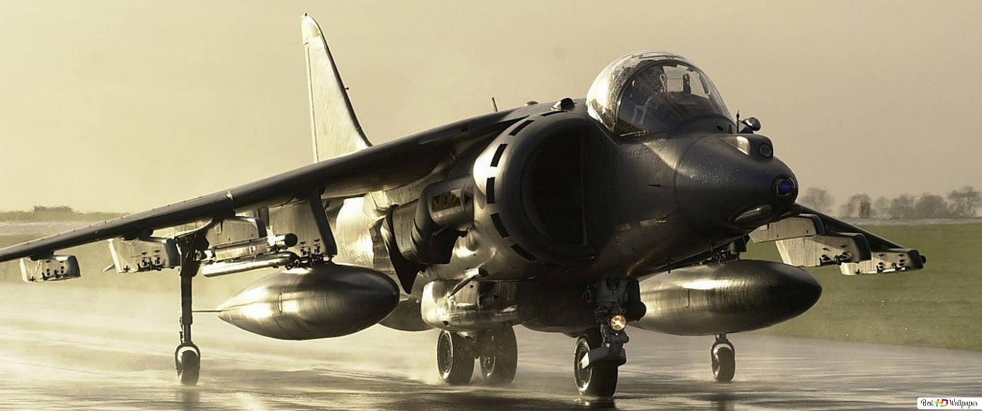 Bulky Jet Fighter Background