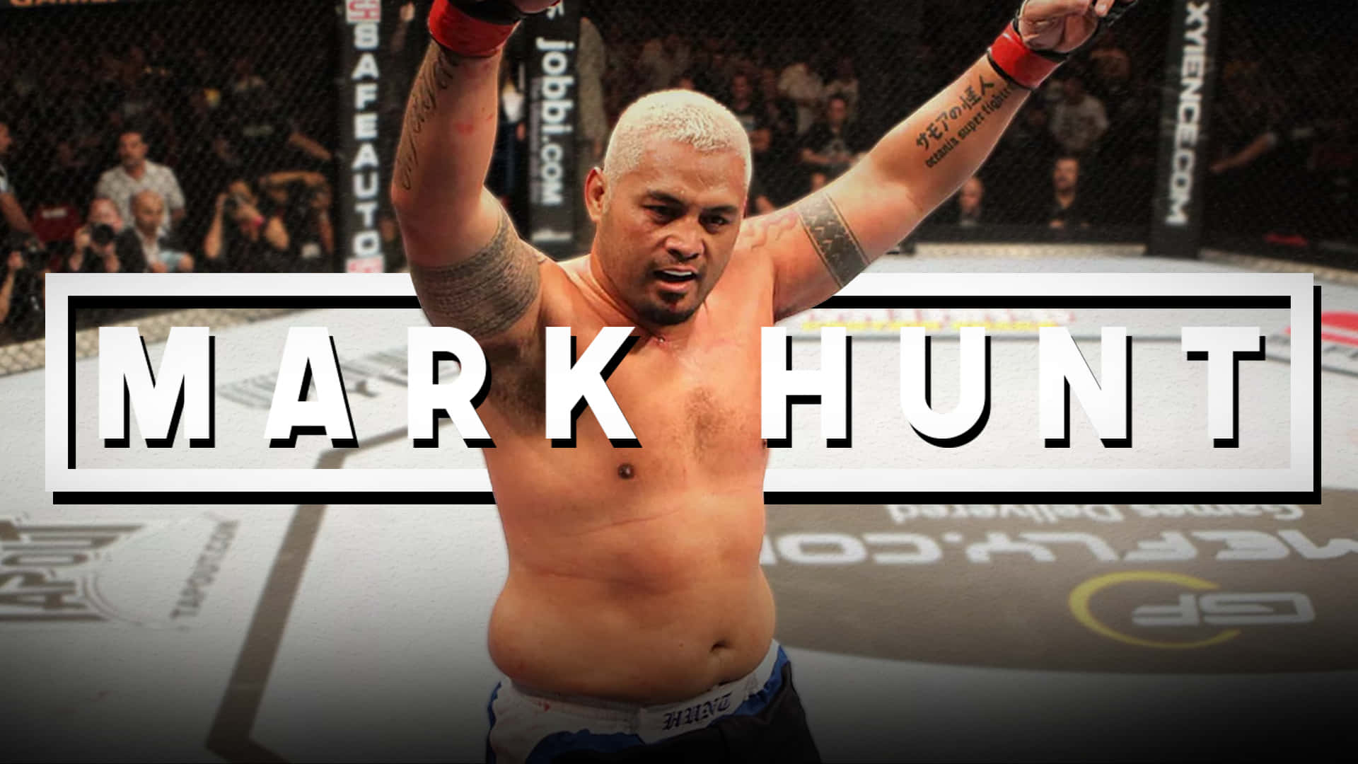 Bulky Martial Artist Mark Hunt Background