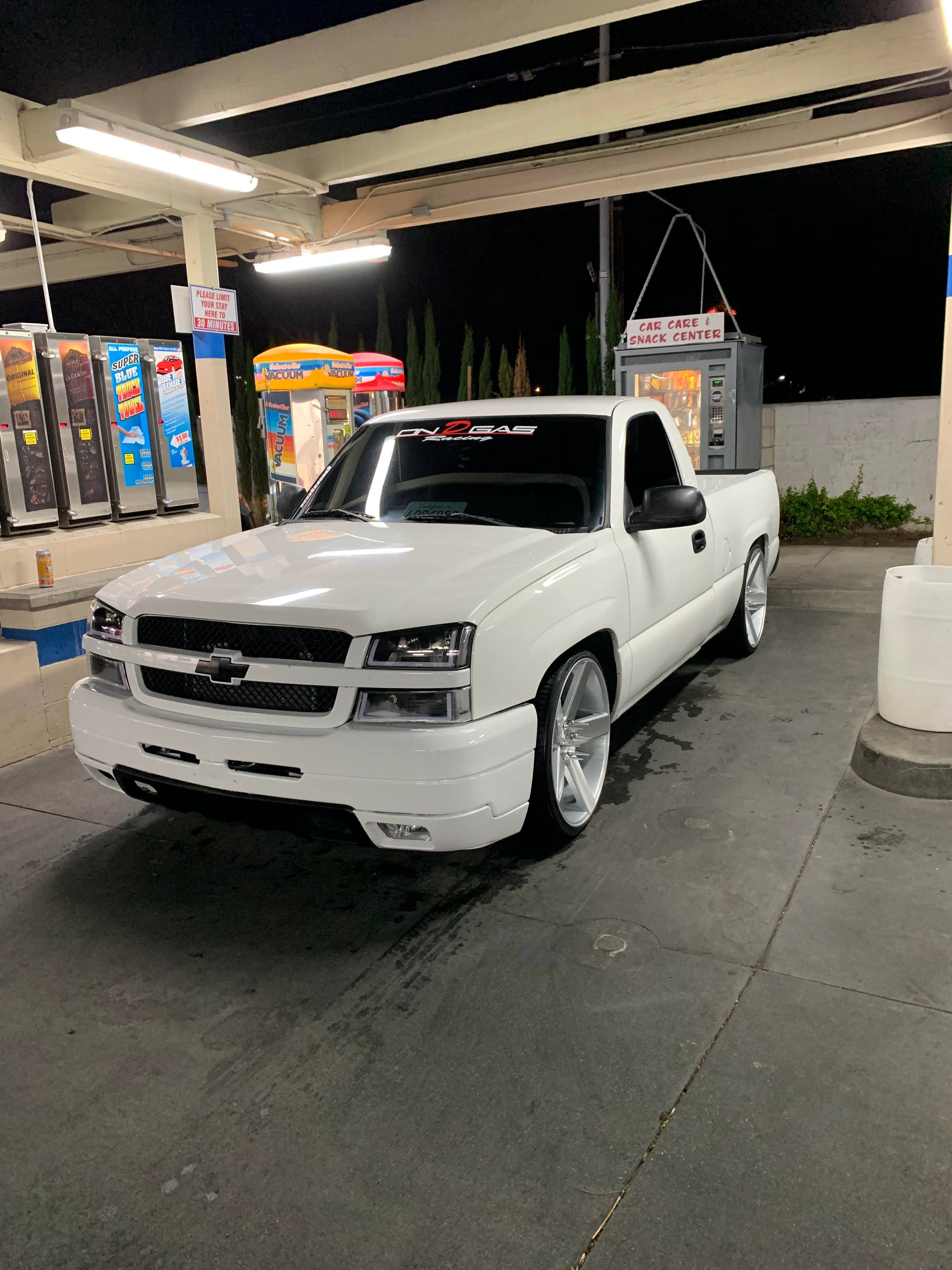 Bulky White Dropped Truck Background