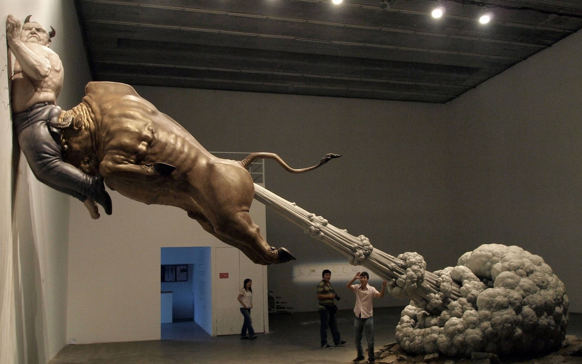 Bull Fart Art Gallery Piece