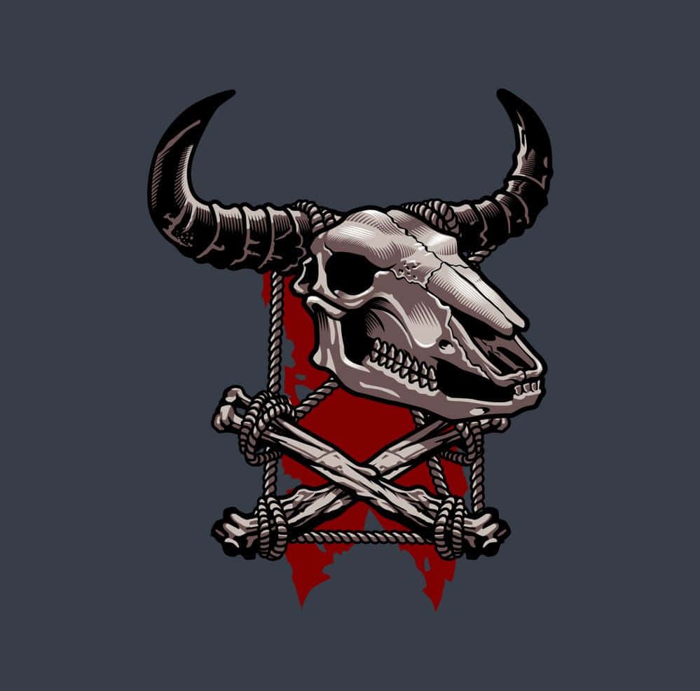 Bull Skull With Crossed Bones