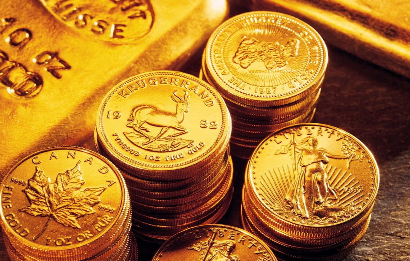Bullion Gold Coins Background