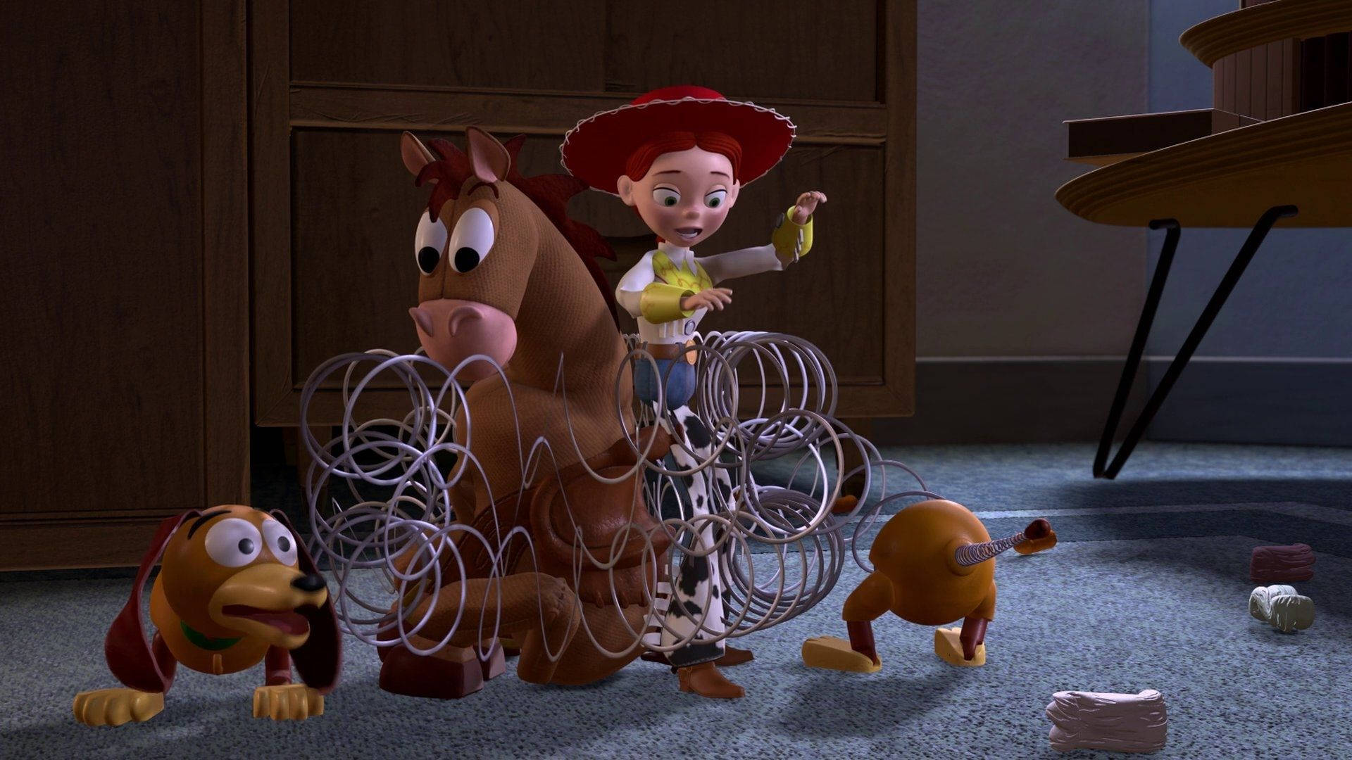 Bullseye Toy Story Surrounded By String Background