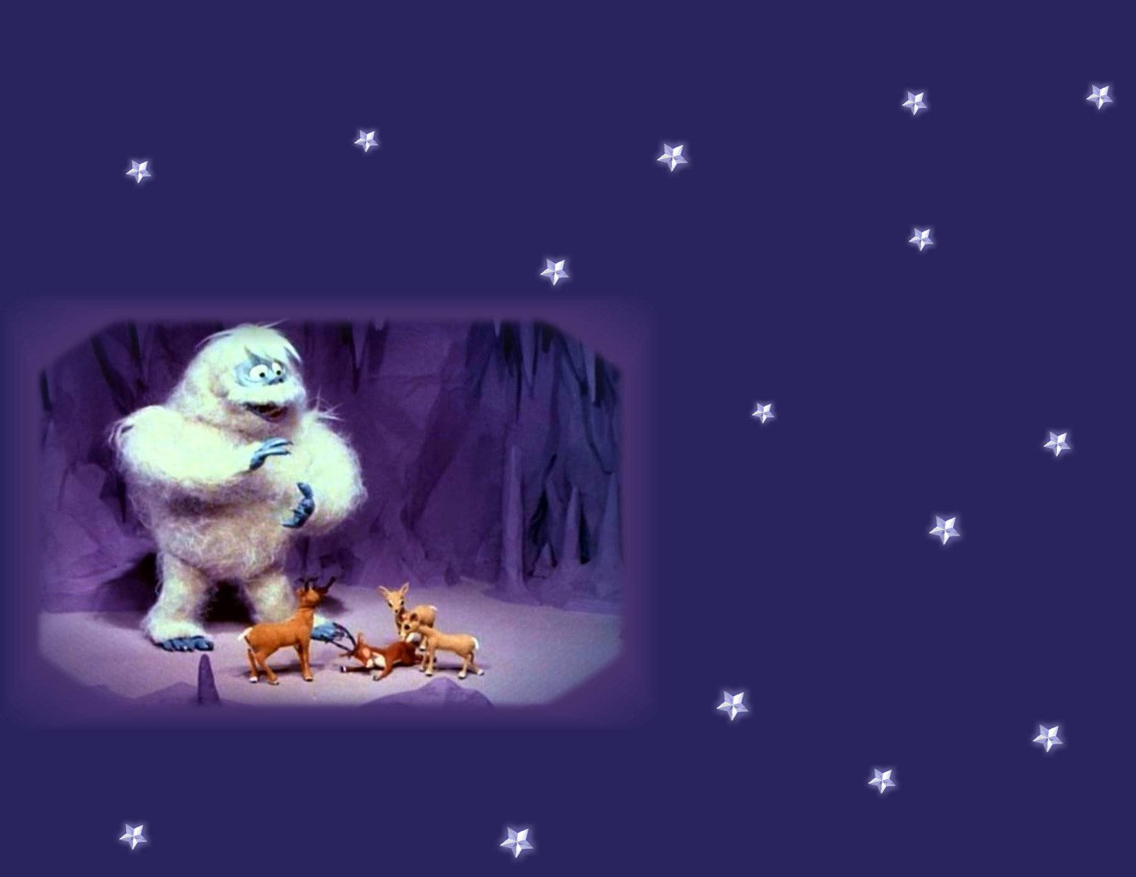 Bumble The Abominable Snow Monster And Reindeer Background