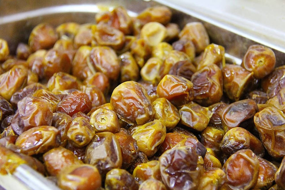 Bunch Of Dried Dates Background