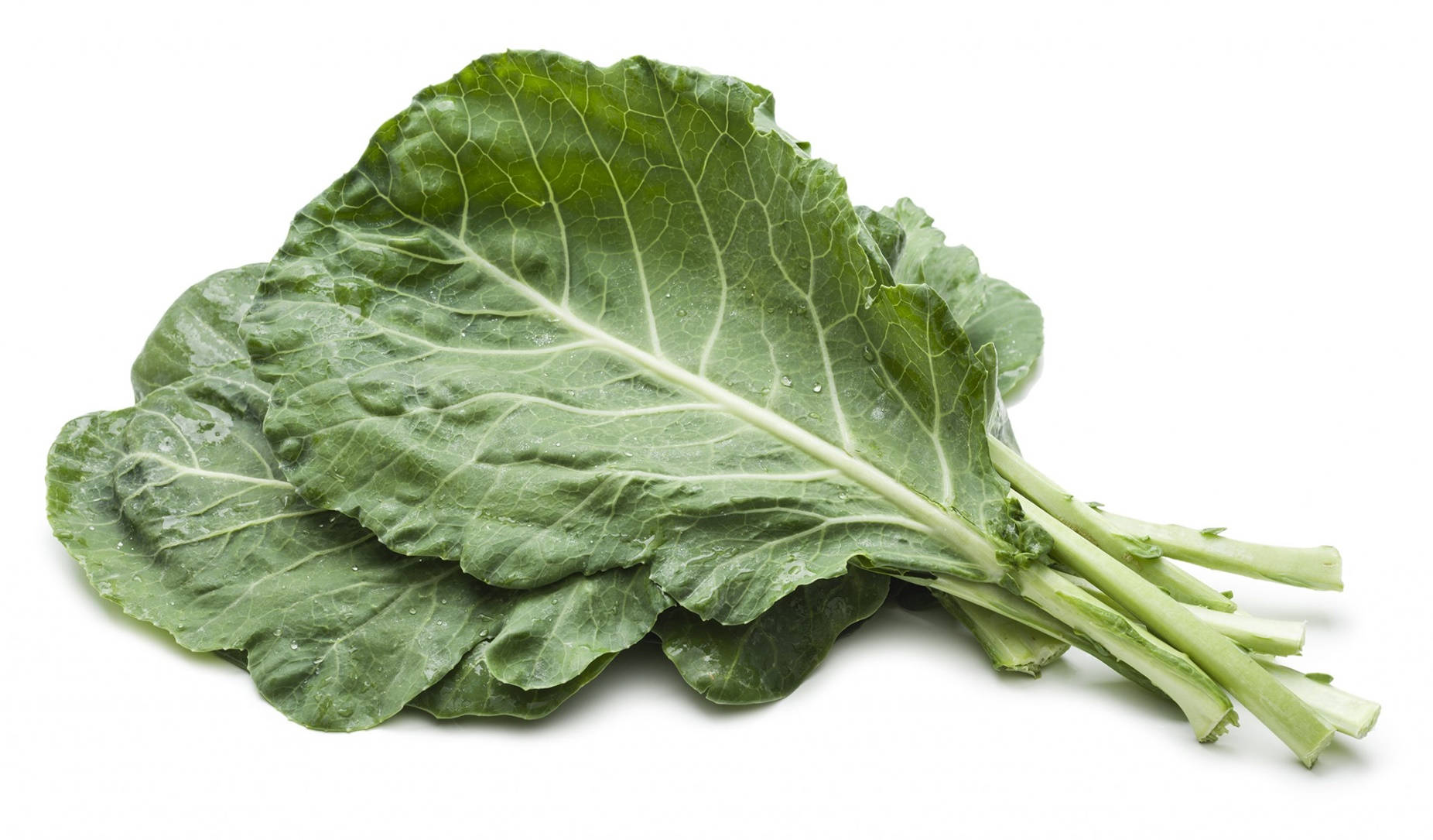 Bundle Of Fresh Collard Greens Background