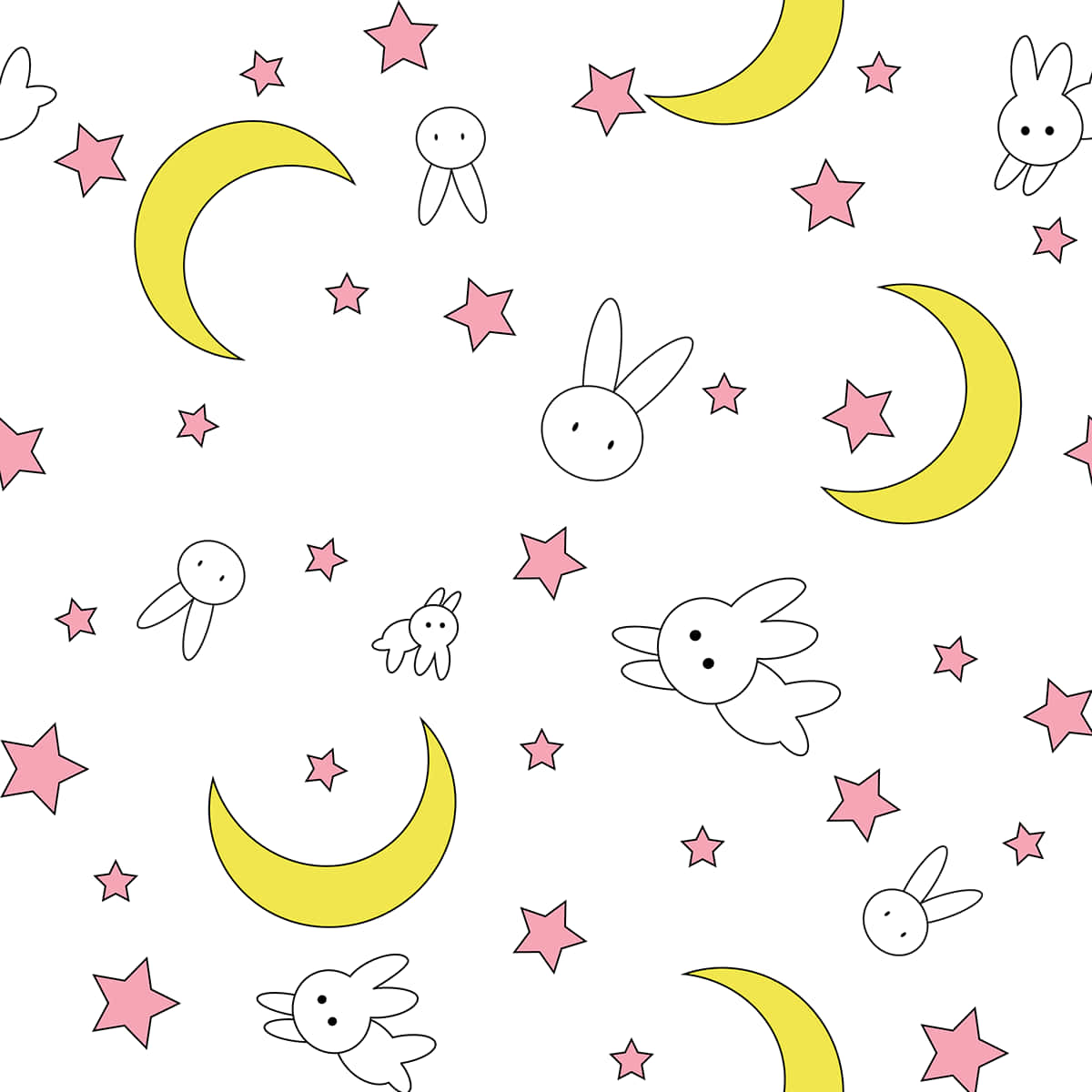 Bunny Star Sailor Moon Pattern Background