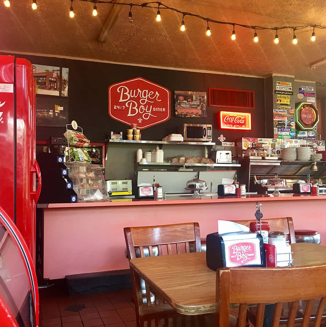 Burger Boy Retro Diner Background