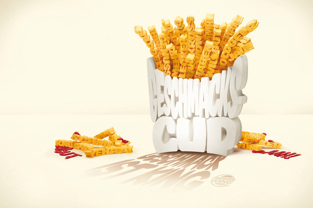 Burger King Letter Fries Background