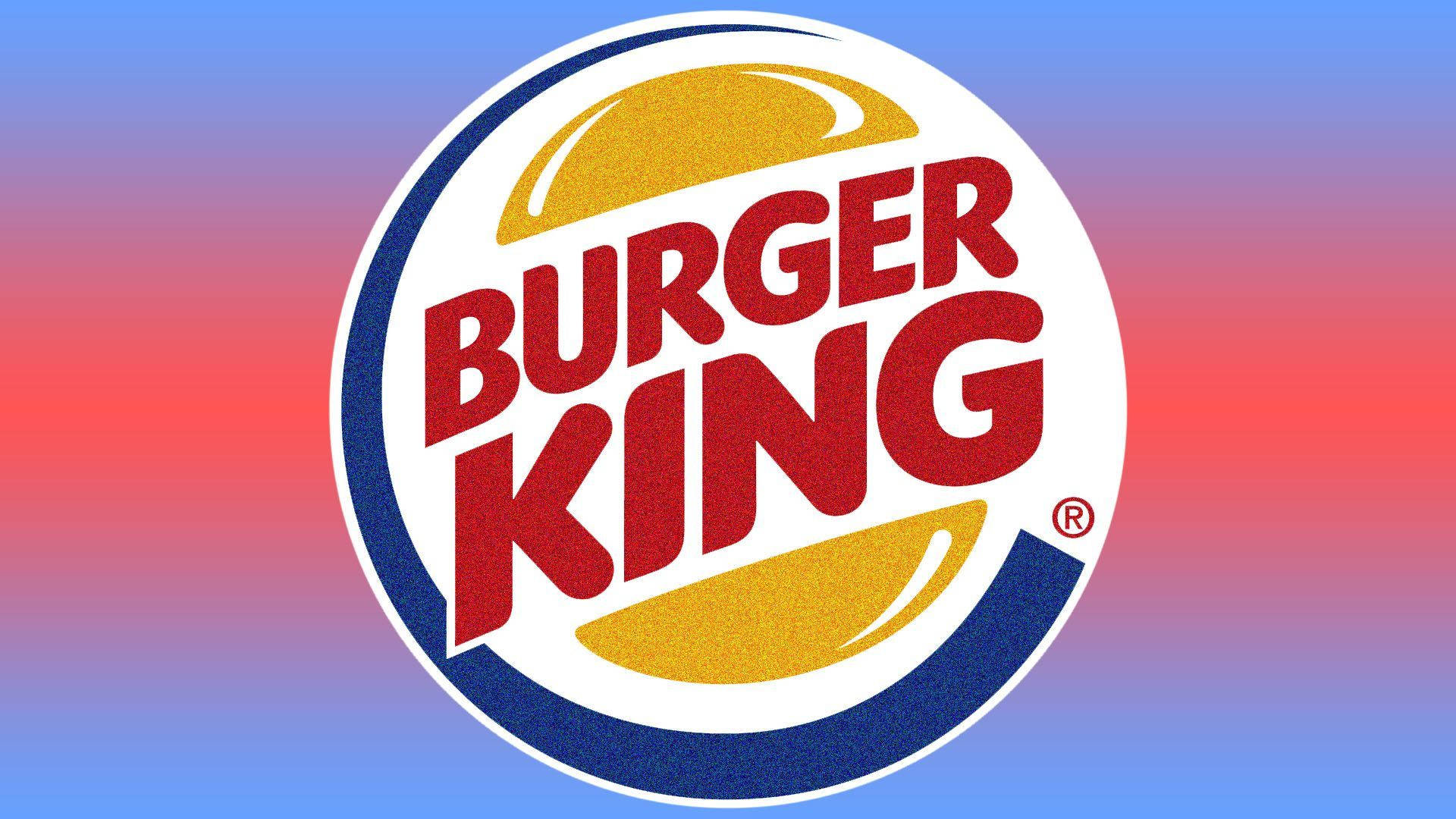 Burger King Logo Pastel Background