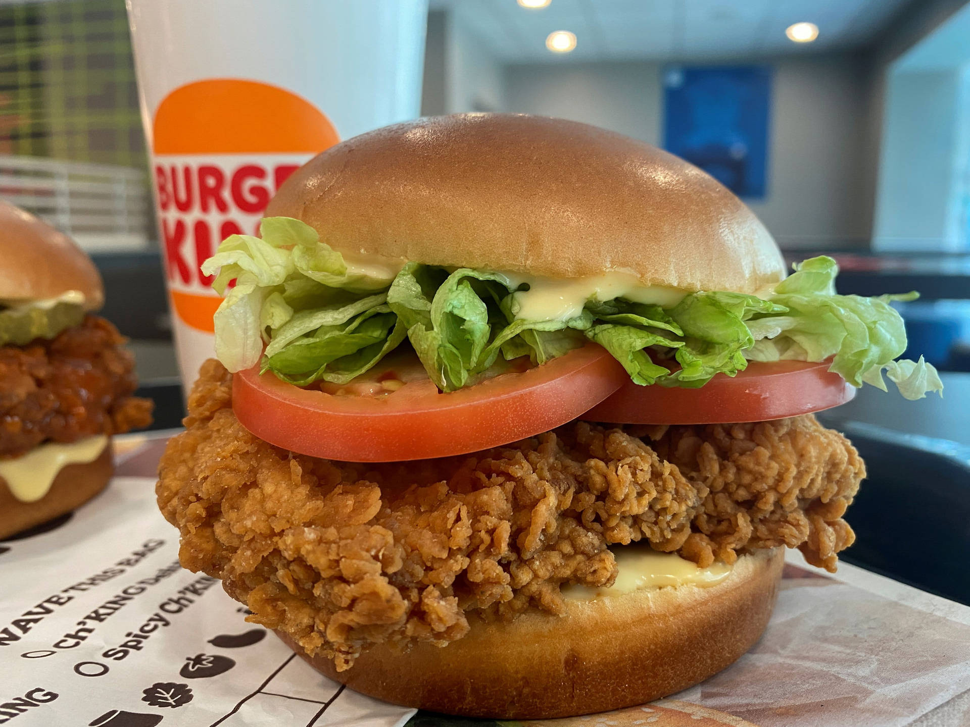 Burger King's Chicken Sandwich Background
