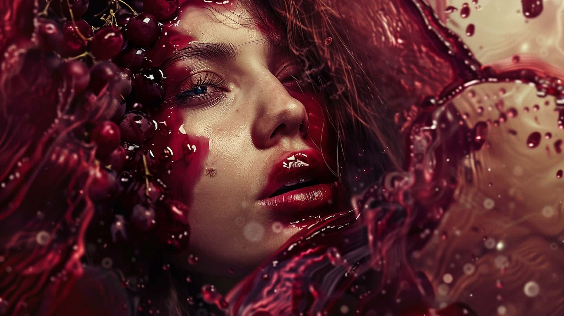 Burgundy Bliss Portrait Background