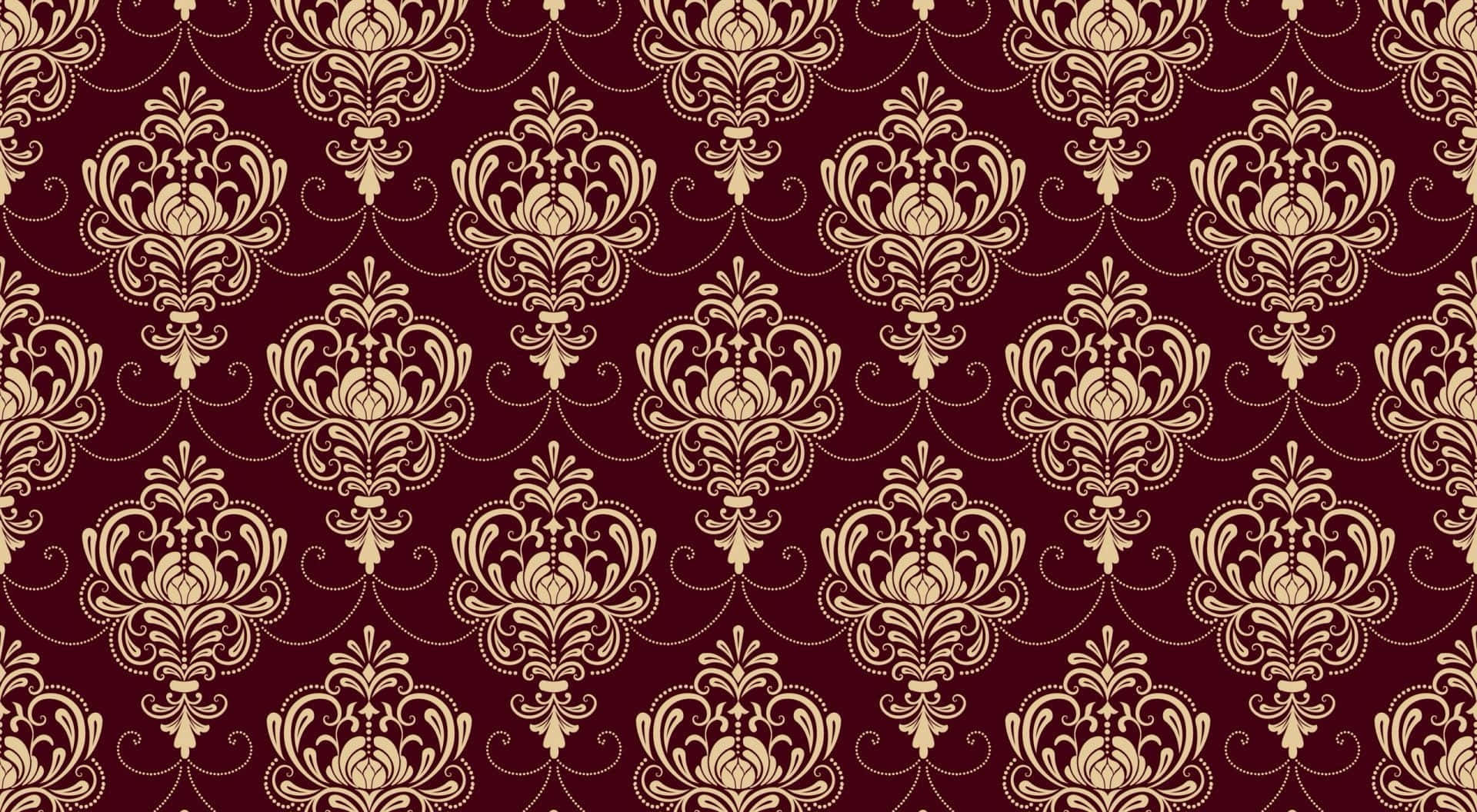 Burgundy Damask Pattern Background Background