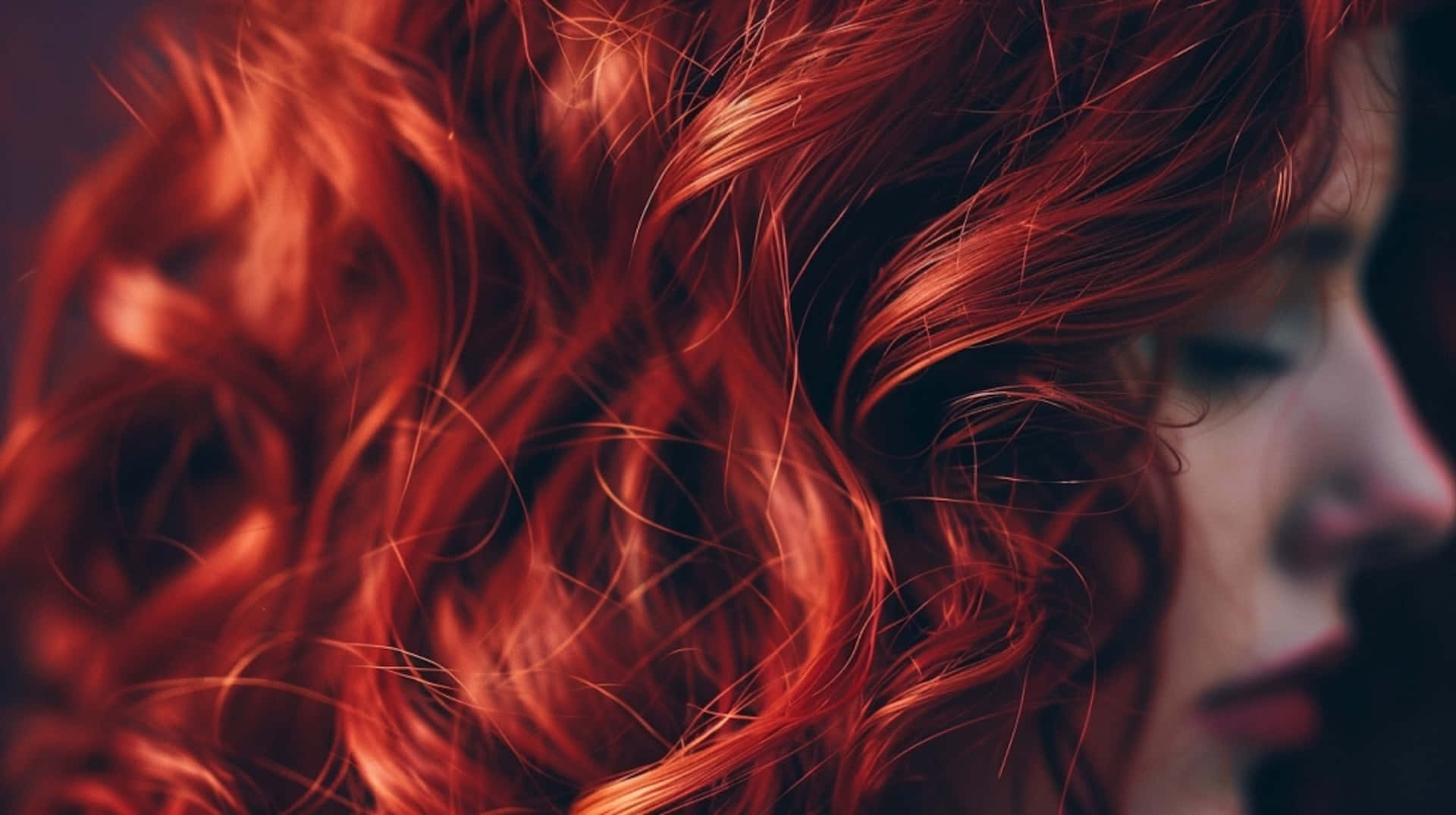 Burgundy Hair Profile Background