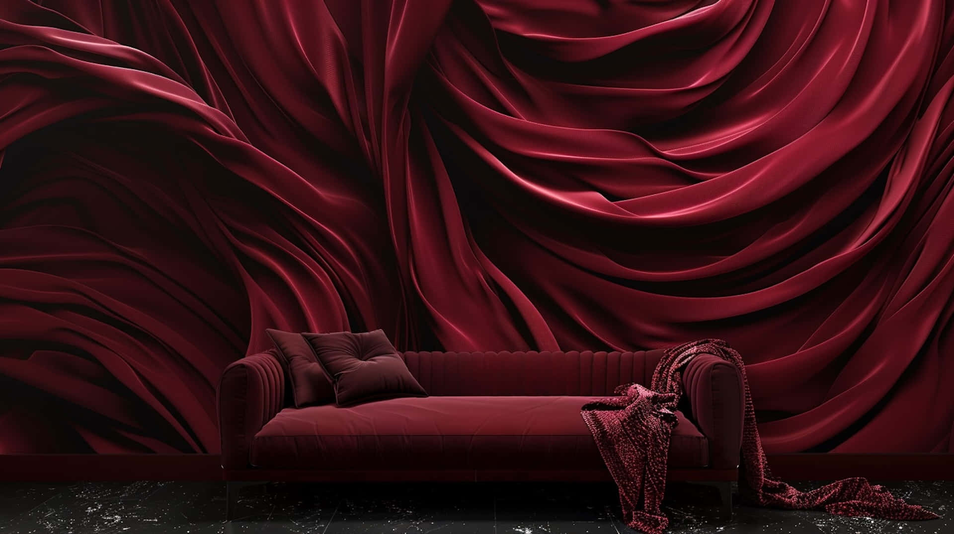 Burgundy Velvet Interior Design Background