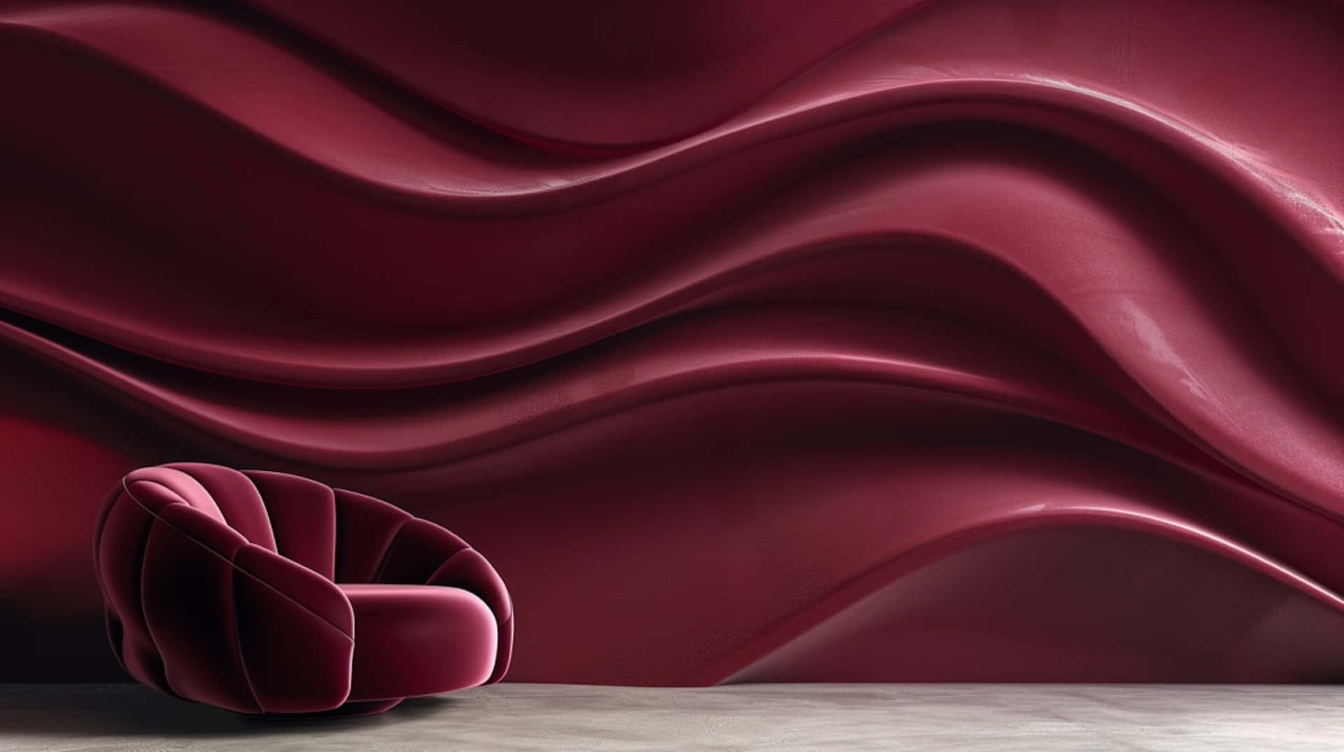 Burgundy Wave Interior Design Background