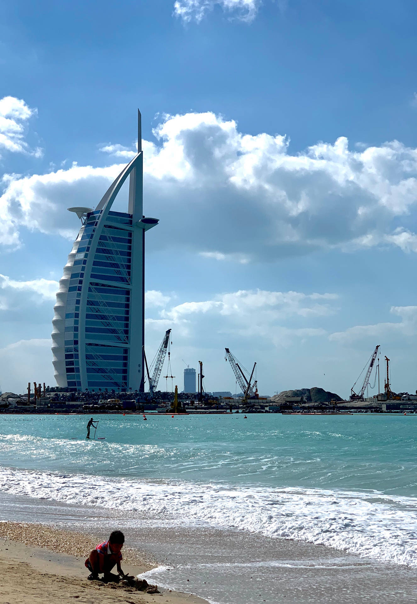 Burj Al Arab Clouds Background