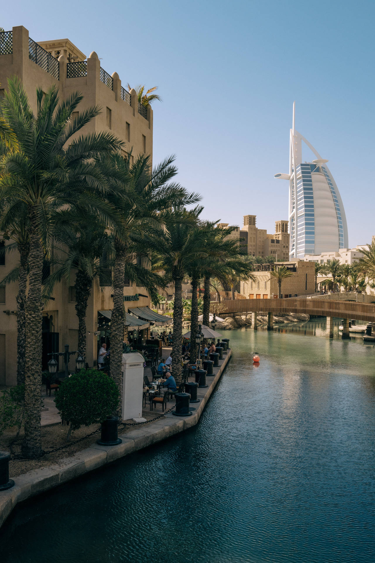 Burj Al Arab Palmtrees Background