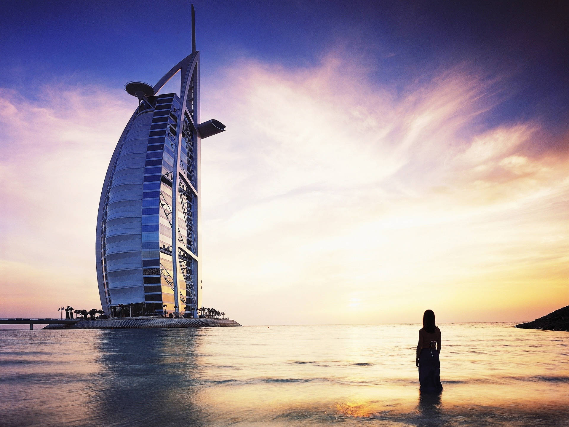 Burj Al Arab Woman Silhouette