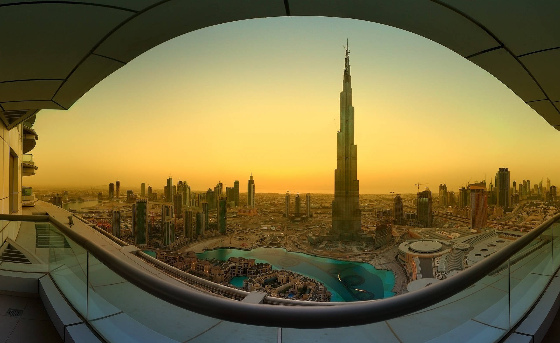 Burj Khalifa Gold Sunrise Background
