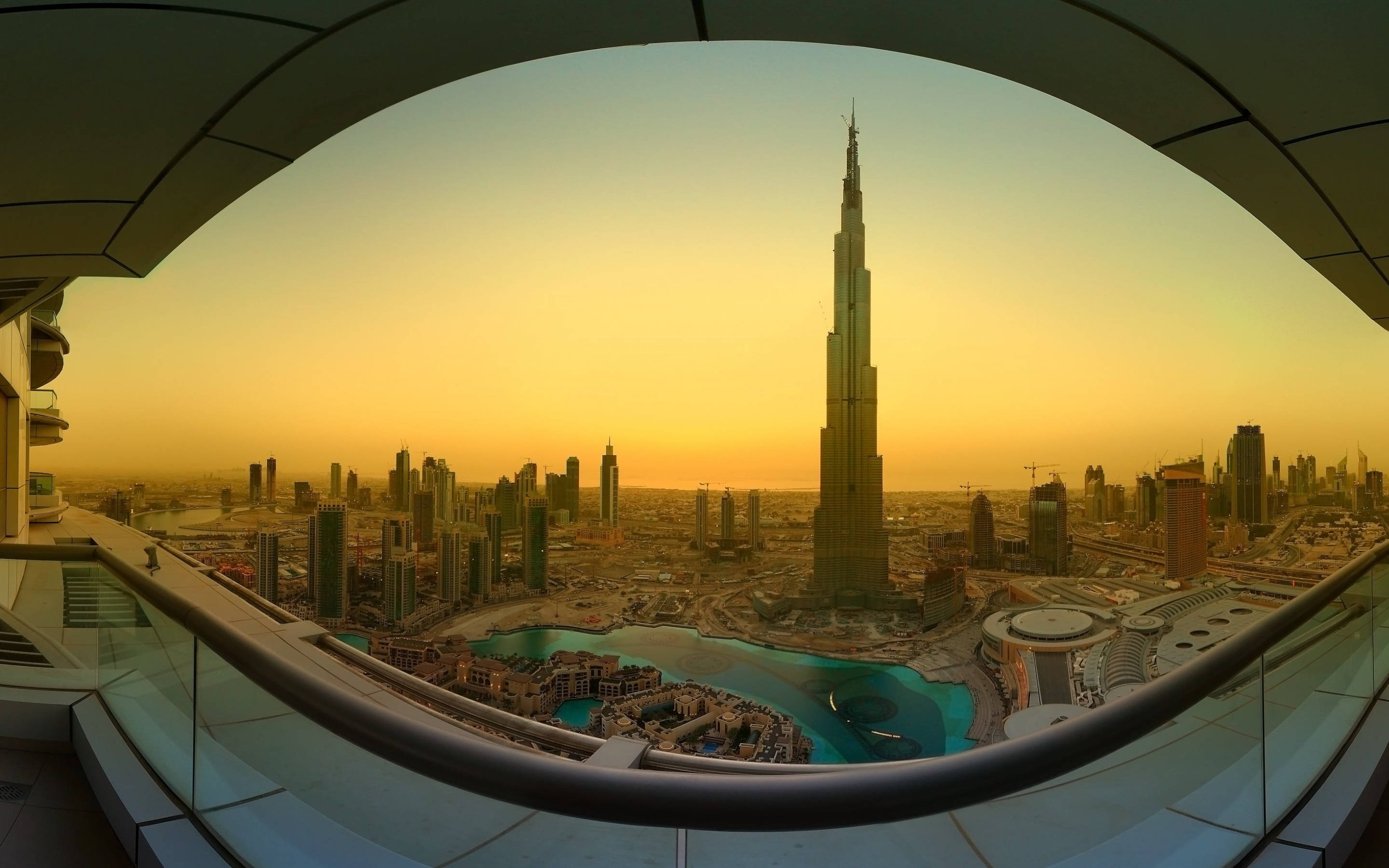 Burj Khalifa In Fisheye Lens Background