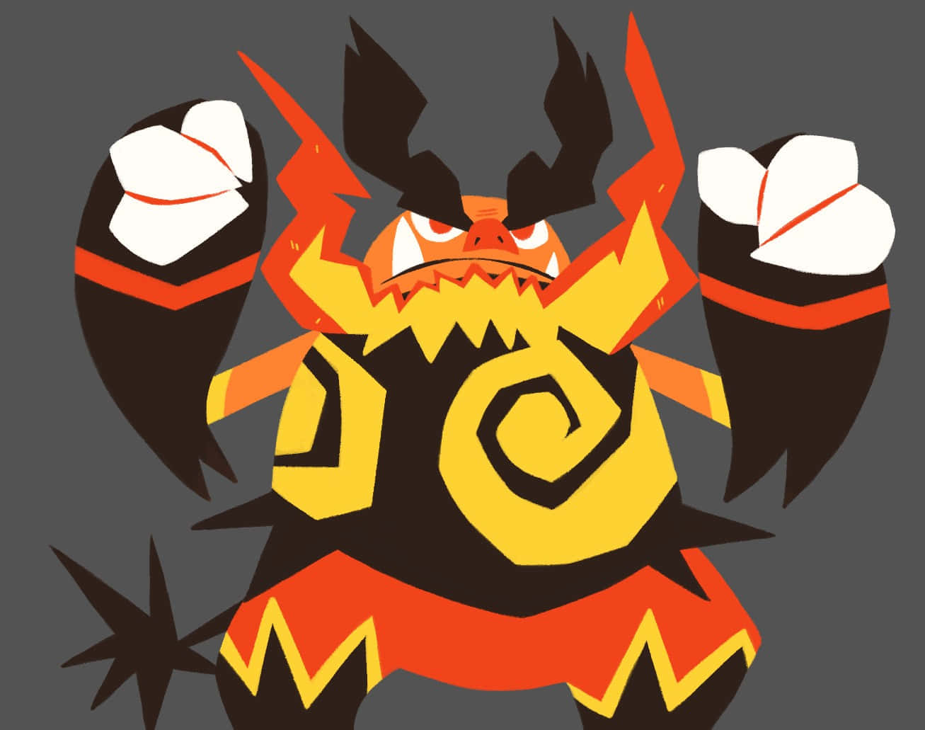 Burly Pose Of Emboar Background