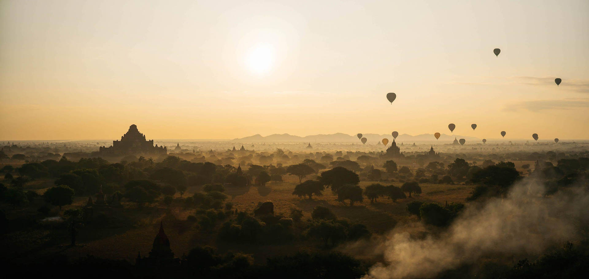 Burma Skyline View Background