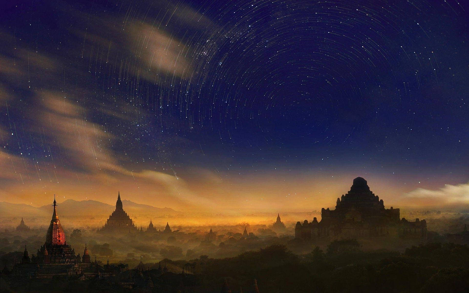 Burma Starry Sky Background