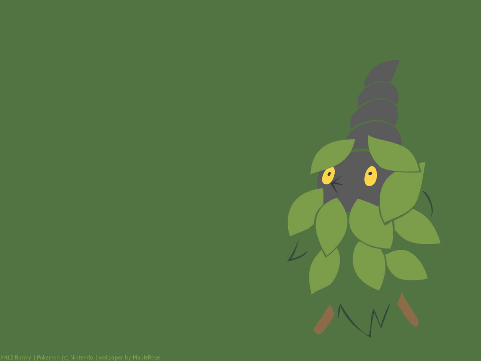 Burmy Green Background Background